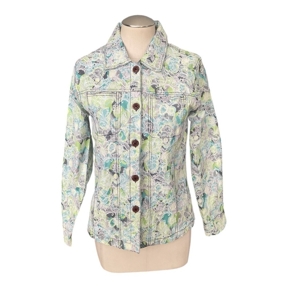 Keren Hart Floral Button-Down Jean Jacket – Size S